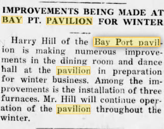 Bay Port Pavilion - Nov 1933 Article (newer photo)